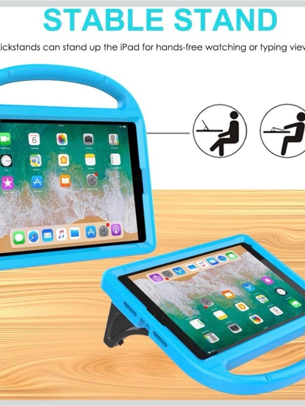 Kids Shockproof ipad Case with Handle and Stand - 5th/6th generation iPad